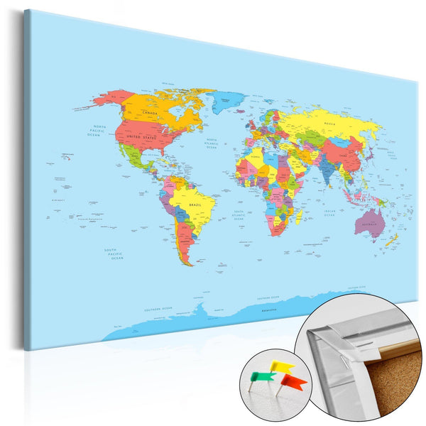 Quadro mappamondo - Rainbow map – IlyDecor