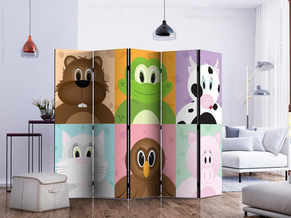 Separè per interni - Cheerful animals II [Room Dividers]