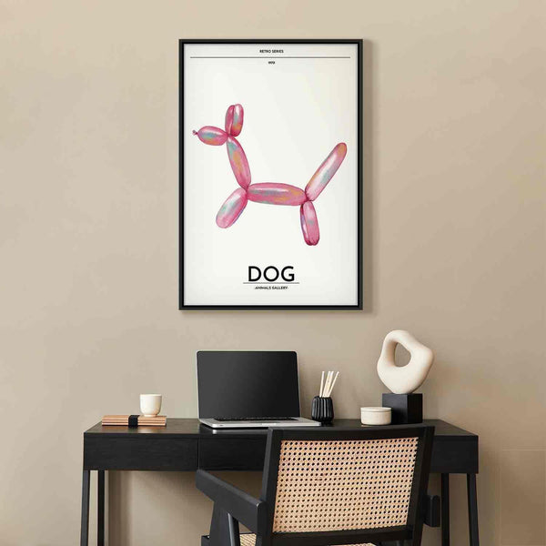 Quadro - Holo-Dog - Colorful Dog in Retro Style