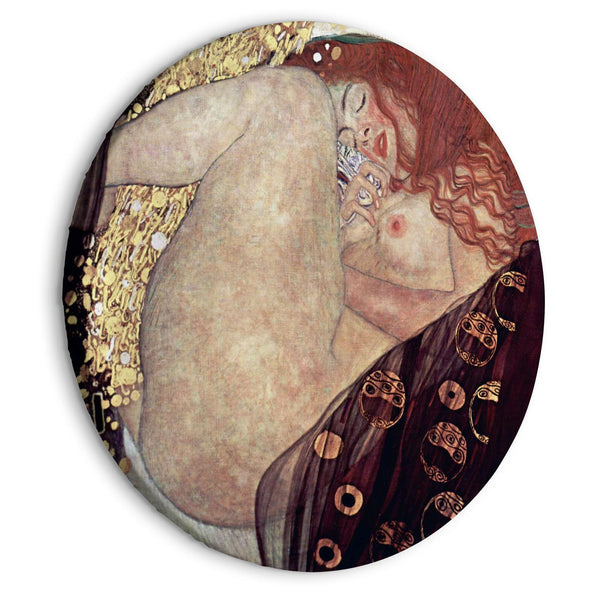 Quadro rotondo - Gustav Klimt - Danae - Painted Nude Showing a Lying Woman