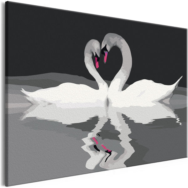 Quadro fai da te - Swan Couple