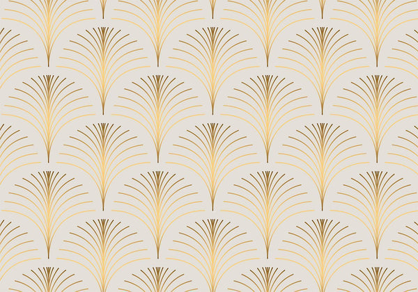 Carta da parati - Gold Linear Pattern on Marble Background