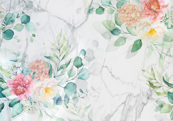 Carta da parati - Flowery Marble