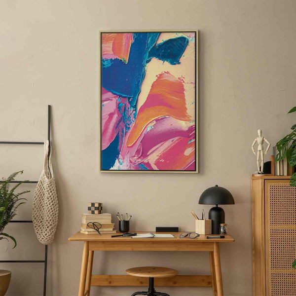 Quadro - Energetic Shapes - Dynamic Oil Paint Composition on Canvas