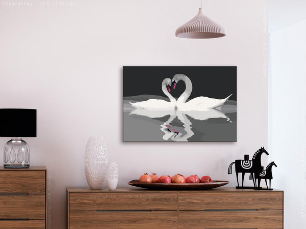 Quadro fai da te - Swan Couple