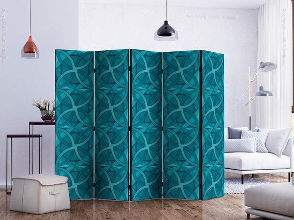 Separè per interni - Geometric Turquoise II [Room Dividers]