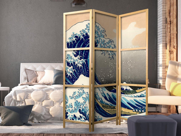 Paravento giapponese - Great Wave in Kanagawa I