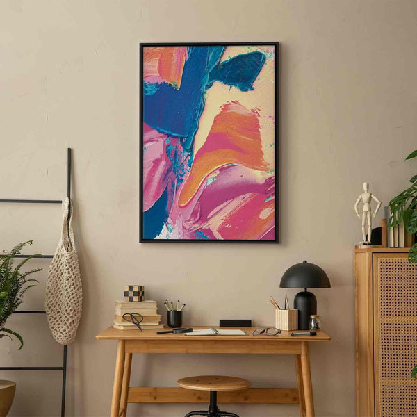 Quadro - Energetic Shapes - Dynamic Oil Paint Composition on Canvas