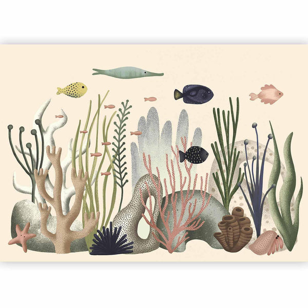 Carta da parati - Underwater World - Fish and Corals in Pastel Colours