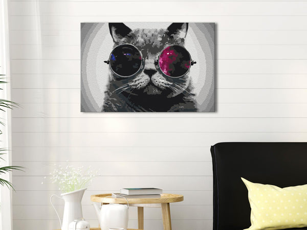 Quadro fai da te - Cat With Glasses