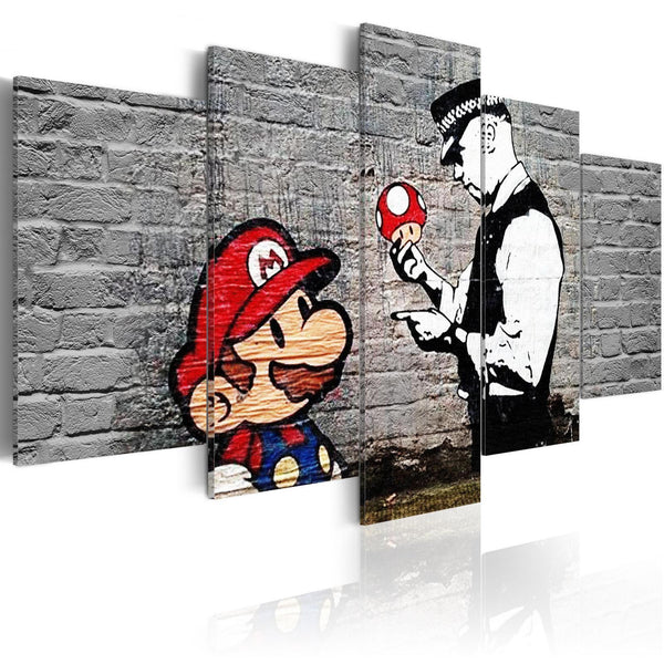 Quadro - Super Mario Mushroom Cop (Banksy)