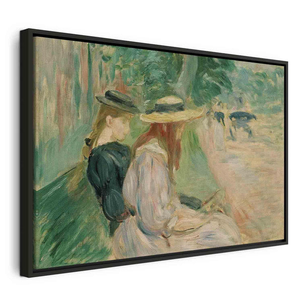 Quadro - Sur un banc de Bois de Boulogne (Berthe Morisot)