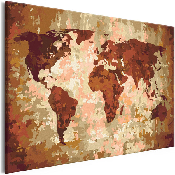 Quadro fai da te - World Map (Earth Colours)