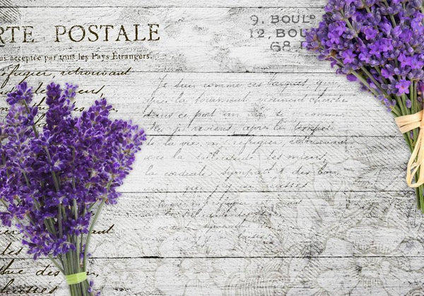 Carta da parati vintage - Lavender postcard