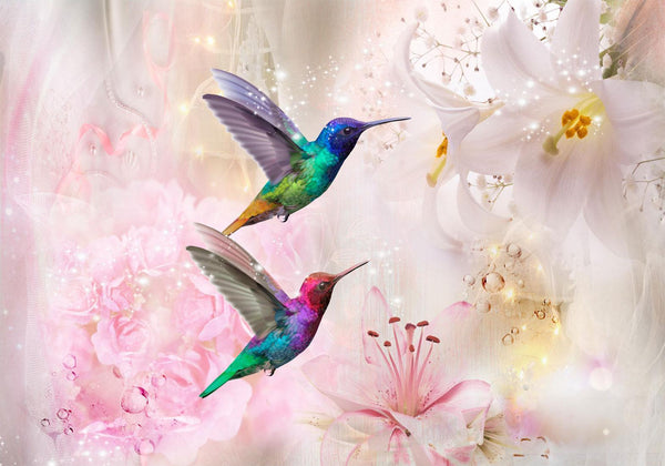 Carta da parati animali - Colourful Hummingbirds (Pink)