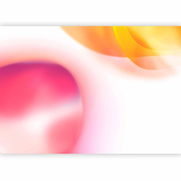 Carta da parati - Abstraction - Pink Planet Closest to the Sun on a Light Sky Background