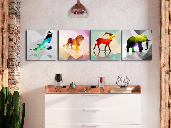 Quadro - Colourful Animals (4 Parts)