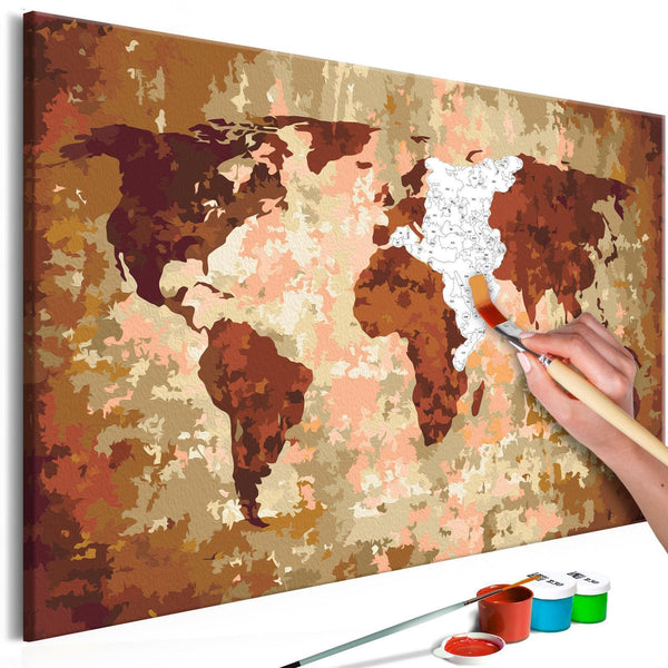 Quadro fai da te - World Map (Earth Colours)