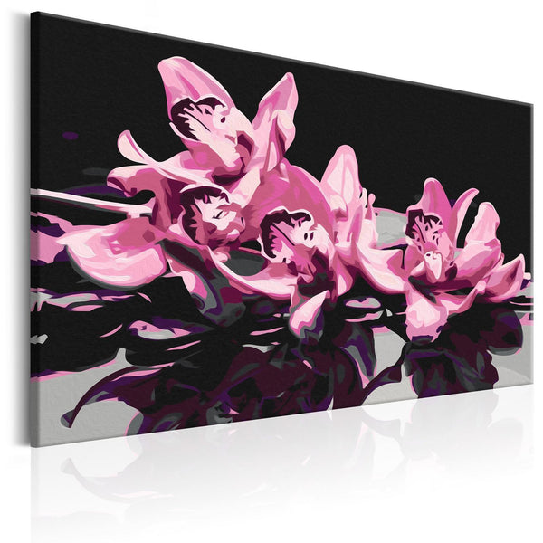 Quadro fai da te - Pink Orchid (Black Background)