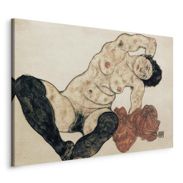 Quadro - Liegender Akt mit gelbem Handtuch (Egon Schiele)