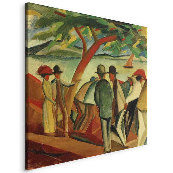 Quadro - Spaziergänger am See (August Macke)