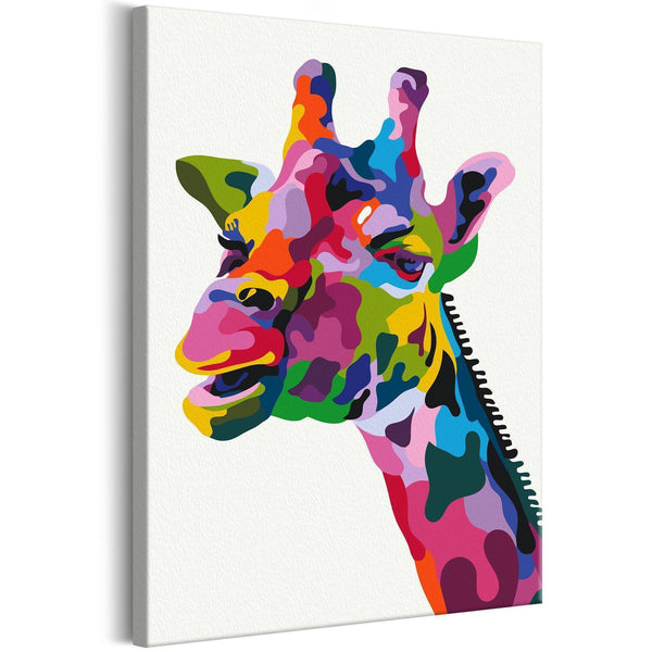 Quadro fai da te - Colourful Giraffe