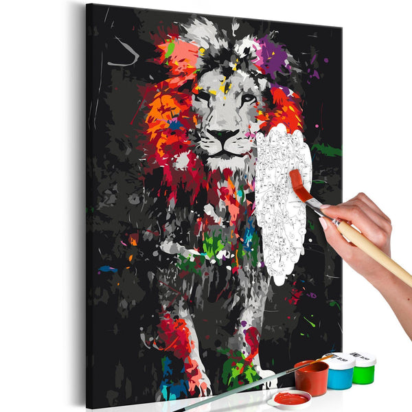 Quadro fai da te - Colourful Animals: Lion