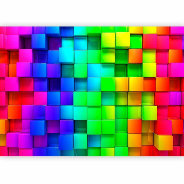 Carta da parati 3D - Colourful Cubes