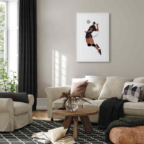 Quadro - Volleyball Player on a White Background - Illustration