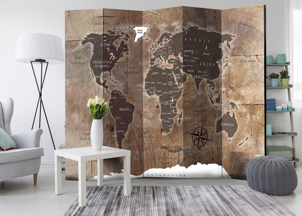 Separè per interni - Room divider – Map on the wood