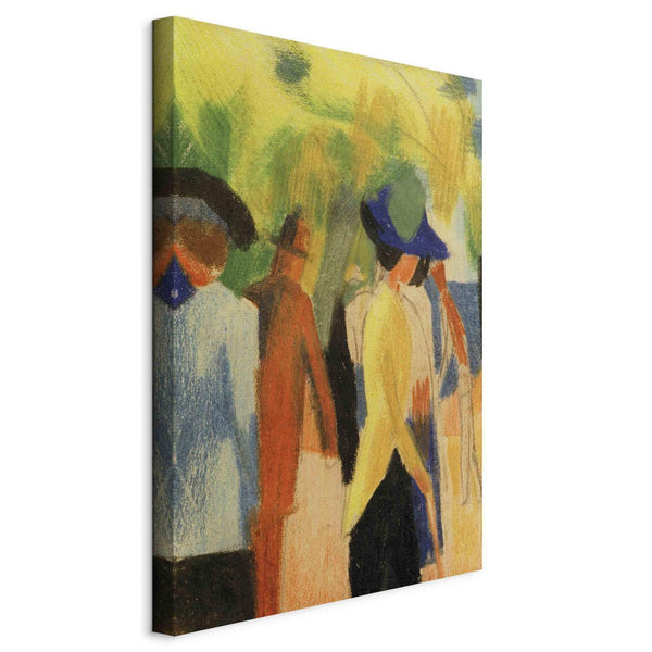 Quadro - Spaziergänger unter Bäumen (Spaziergänger im Park) (August Macke)