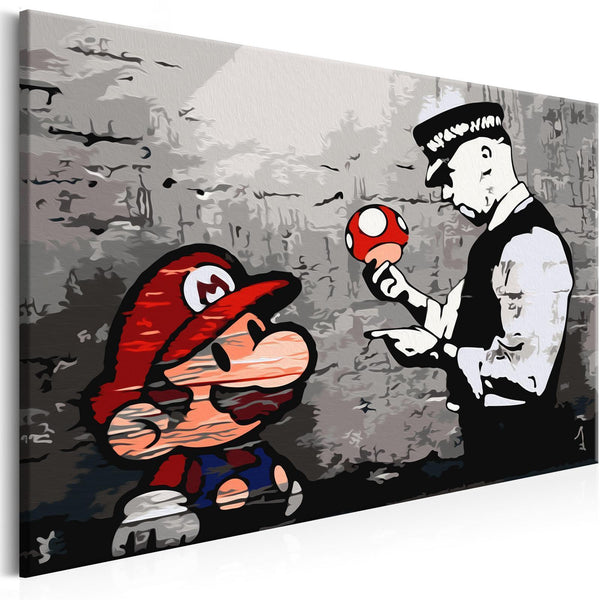 Quadro fai da te - Mario (Banksy)