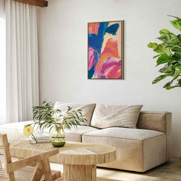 Quadro - Energetic Shapes - Dynamic Oil Paint Composition on Canvas