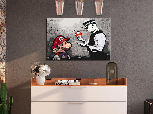 Quadro fai da te - Mario (Banksy)