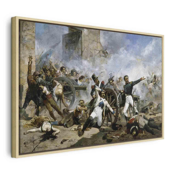 Quadro - The death of Pedro Velarde y Santillán during the defence of the Monteleon Artillery Barracks (Joaquín Sorolla y Bastida)