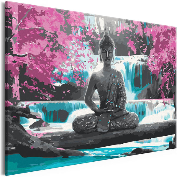 Quadro fai da te - Buddha and Waterfall