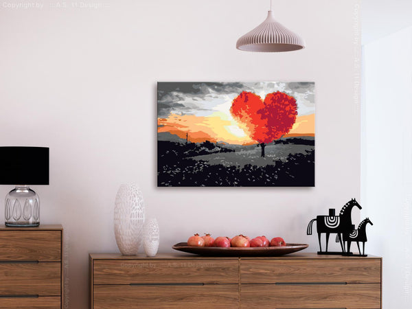 Quadro fai da te - Heart-Shaped Tree (Sunrise)