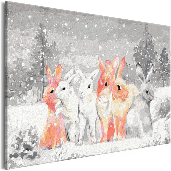 Quadro fai da te - Winter Bunnies