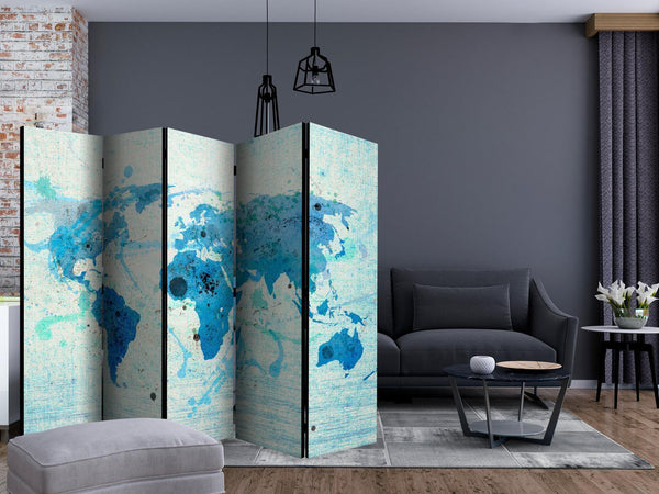 Separè per interni - Cruising and sailing -  The World map II [Room Dividers]