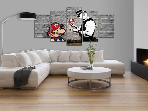 Quadro - Super Mario Mushroom Cop (Banksy)