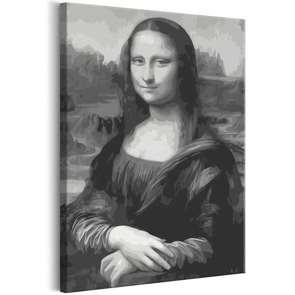 Quadro fai da te - Black and White Mona Lisa