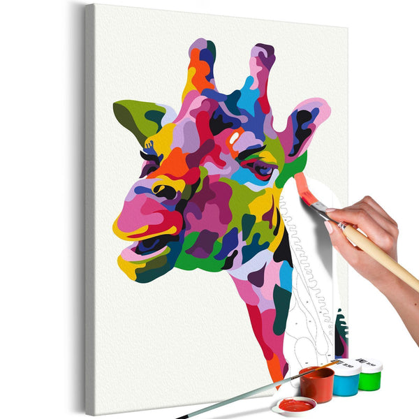 Quadro fai da te - Colourful Giraffe