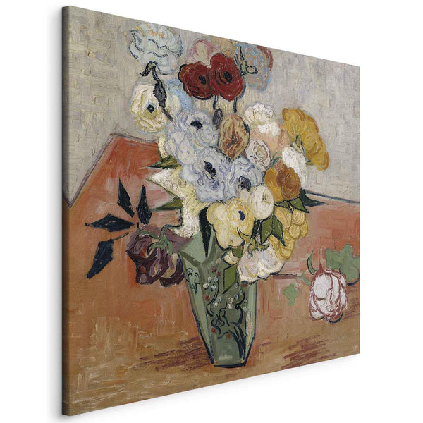 Quadro - Stilllife with Japanese vase, roses and anemones (Vincent Van Gogh)