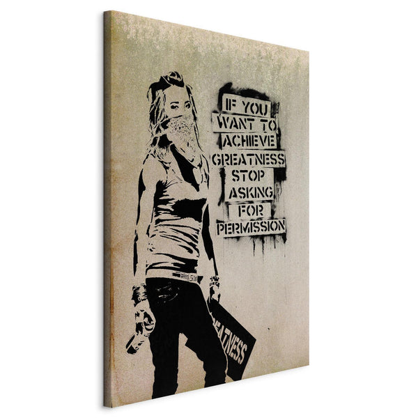 Quadro - Graffiti Slogan by Banksy