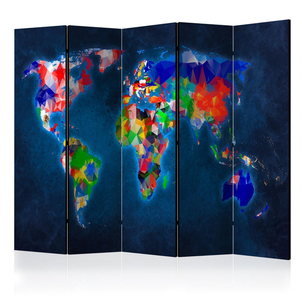 Separè per interni - Room divider – Colorful map