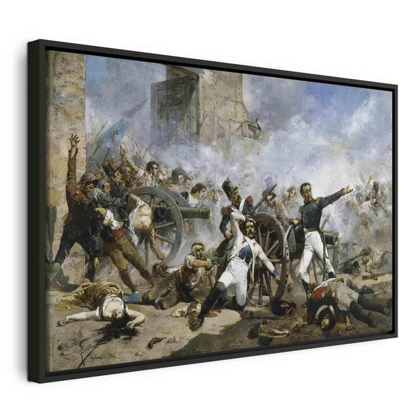 Quadro - The death of Pedro Velarde y Santillán during the defence of the Monteleon Artillery Barracks (Joaquín Sorolla y Bastida)