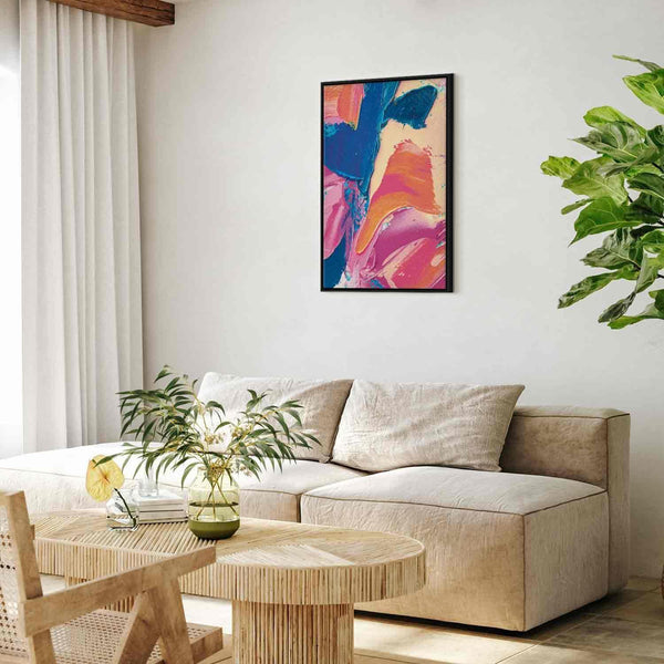 Quadro - Energetic Shapes - Dynamic Oil Paint Composition on Canvas