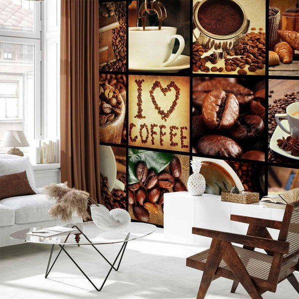 Carta da parati - Coffee - Collage