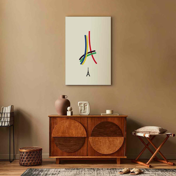 Quadro - Eiffel Tower - Colorful Graphics - Abstraction