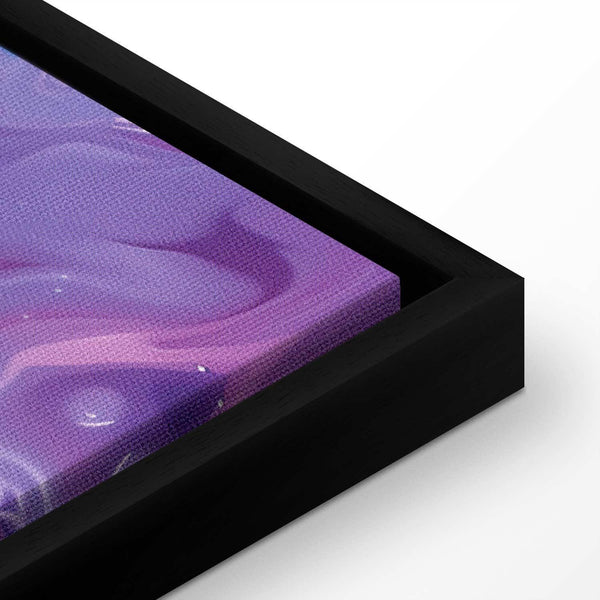 Quadro - Night Flows - Abstract Waves in Shades of Blue and Violet